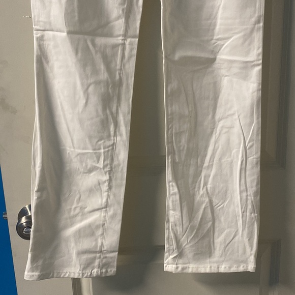 NEW KATE MCHALE white dress pants relaxed straight high waist trousers - Picture 3 of 9